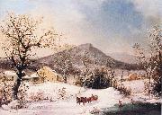 George Henry Durrie Winter in the Country, Distant Hills France oil painting artist